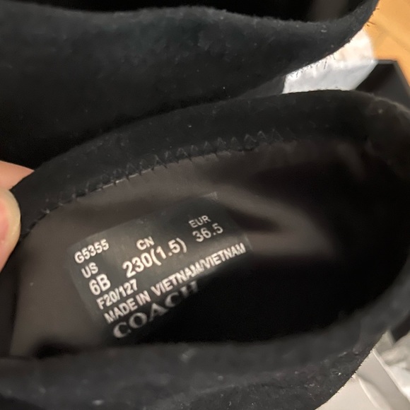 New COACH Gracie Black Suede Ankle Booties / Boots - Size 6 - Picture 11 of 15